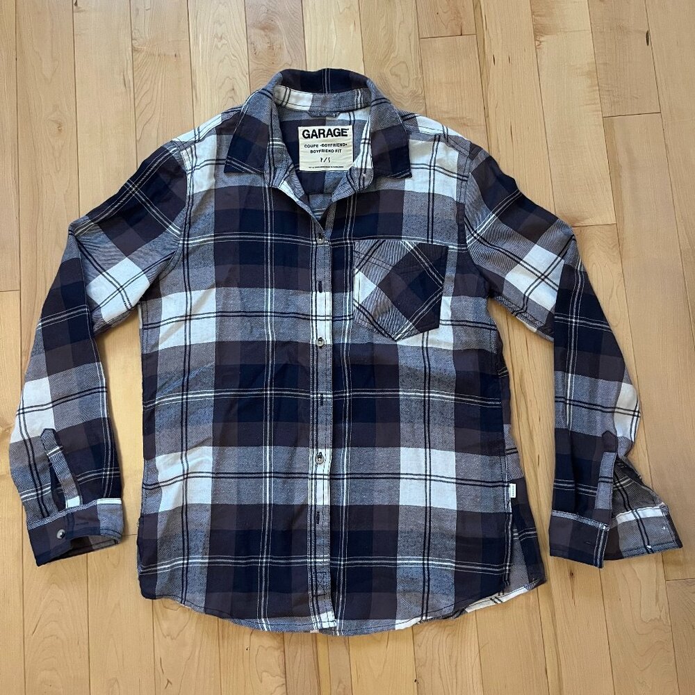 brown white flannel
